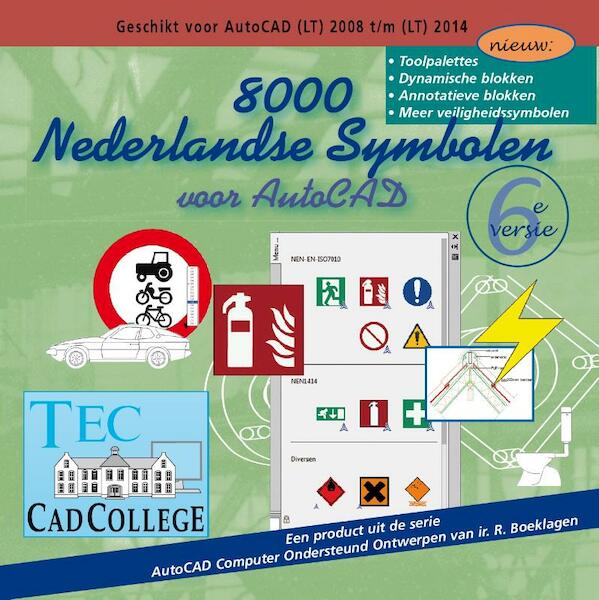 8000 Nederlandse Symbolen voor AutoCAD versie 6 - Ronald Boeklagen (ISBN 9789072487841)