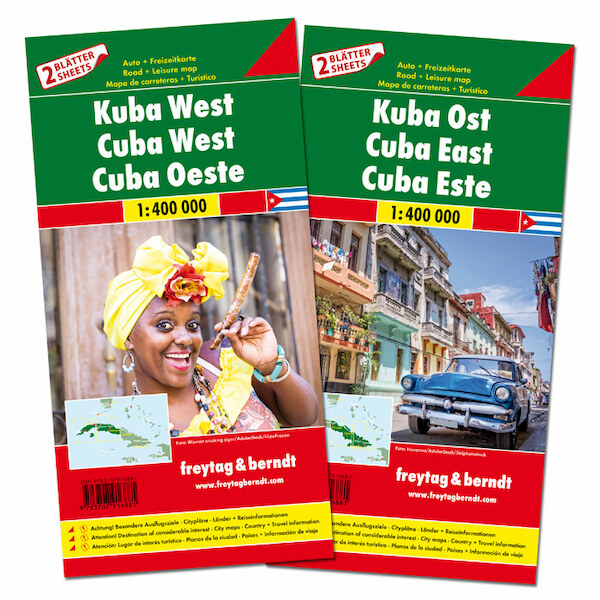 Kuba West und Ost, Autokarten Set 1:400.000 - (ISBN 9783707916881)