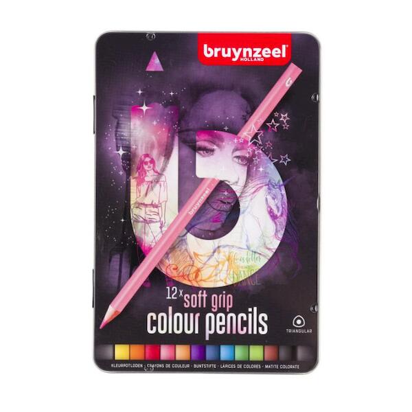 Bruynzeel Teens 12 soft grip kleurpotloden (licht) - (ISBN 8712079411756)