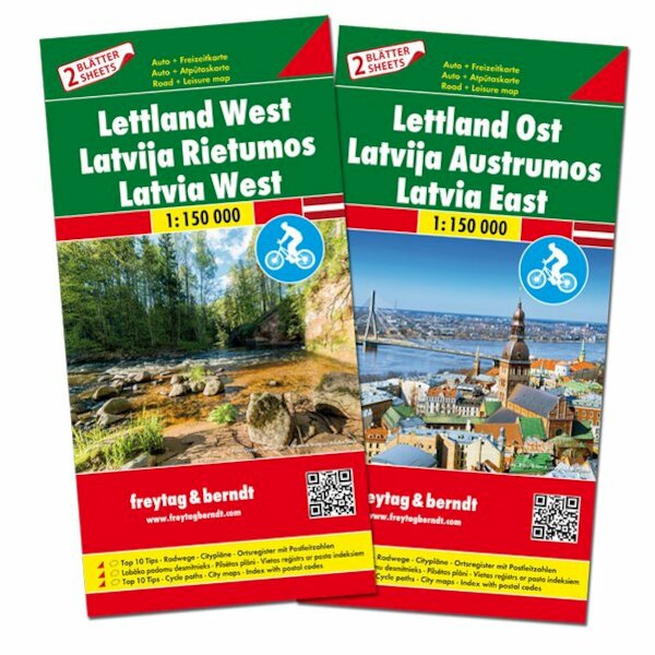 F&B Letland West en Oost 2-kaartenset - (ISBN 9783707917734)
