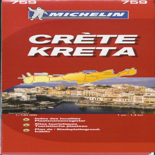 Michelin nationale kaart 759 Kreta - (ISBN 9782067157057)