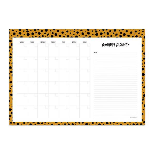 Monthly planner Cheetah - (ISBN 8719322146168)