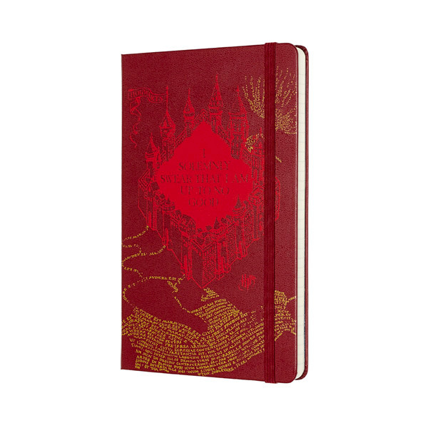 Moleskine LE Harry Potter Notebook Large Ruled Map Red - (ISBN 8058341717684)