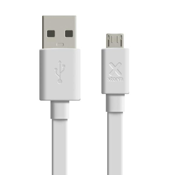 Xtorm Flat USB to Micro USB cable (3m) White - (ISBN 8718182274677)