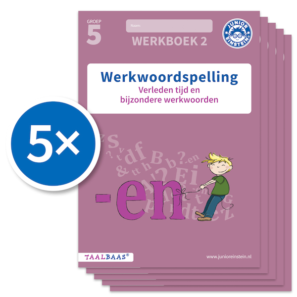 Werkwoordspelling werkboek 2 groep 5 (Set van 5) - (ISBN 9789493218376)
