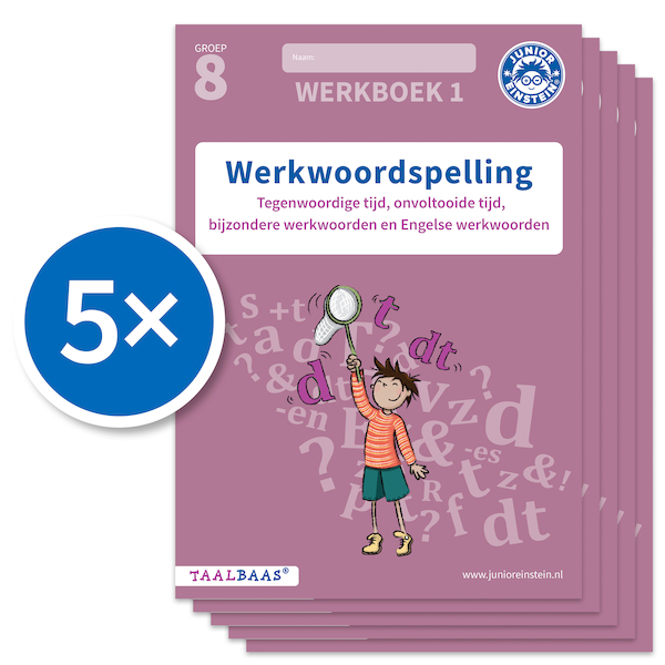 Werkwoordspelling werkboek 1 groep 8 (Set van 5) - (ISBN 9789493218178)
