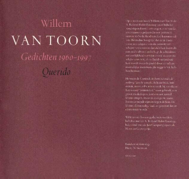 Gedichten 1960-1997 - Willem van Toorn (ISBN 9789021452326)