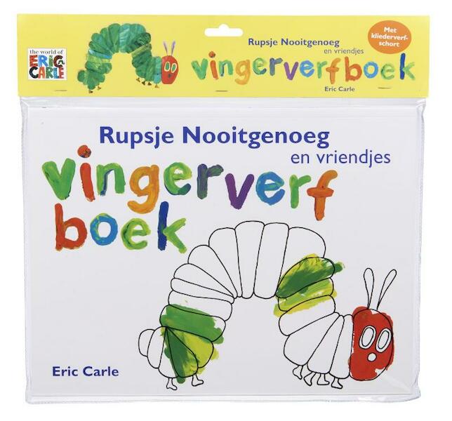 Rupsje Nooitgenoeg vingerverfboek + kliederschort - Eric Carle (ISBN 9789025754518)