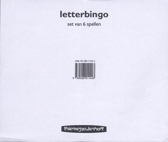 Letterbingo (set 6 spellen) - (ISBN 9789028011403)