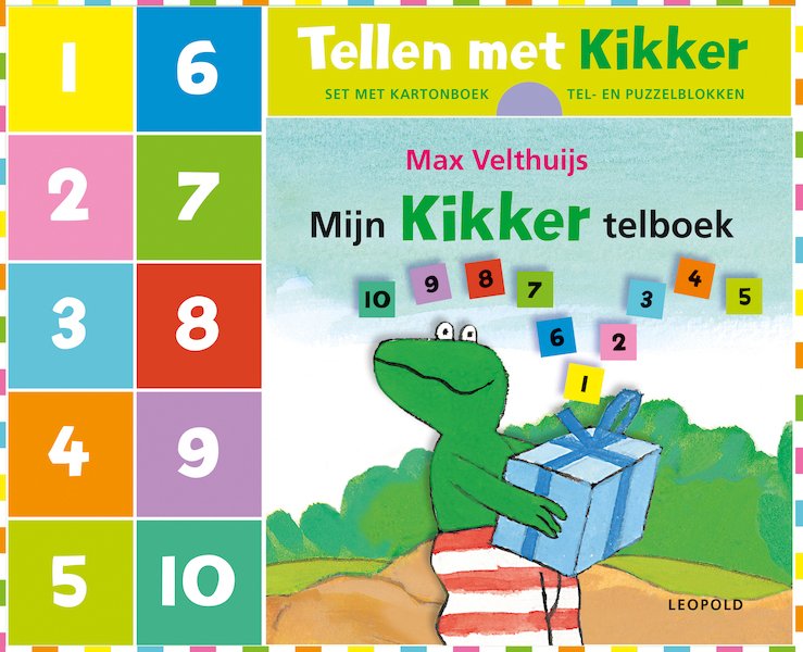 Tellen met Kikker + blokkenset - Max Velthuijs (ISBN 9789025876401)