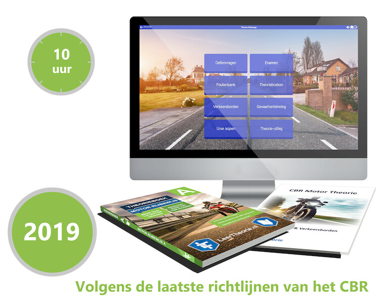 Motor Theorieboek Rijbewijs B 2019 met 10 uur online Examentraining en Samenvatting - (ISBN 8719274516033)
