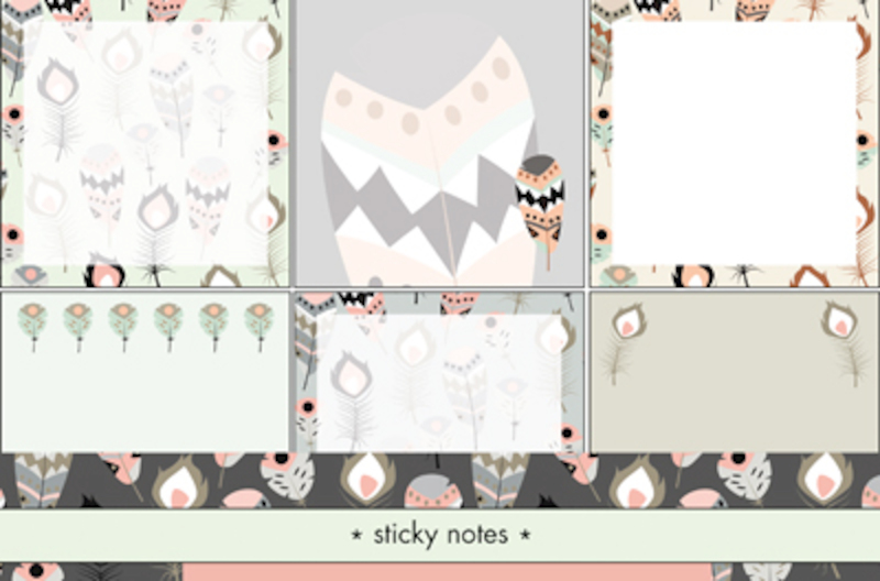 Sticky notes 6-pack Feathers - (ISBN 9789463540469)