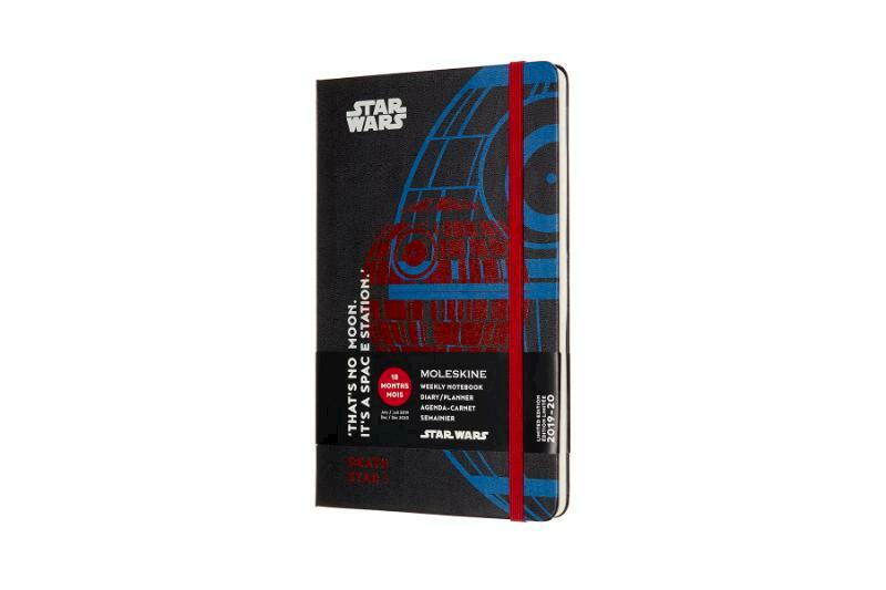 Moleskine 18 Monate Wochen Notizkalender - Star Wars 2019/2020 Large/A5, 1 Wo = 1 Seite, Liniert, Fester Einband, Todesstern - (ISBN 8053853600257)