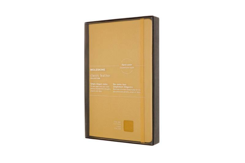 Moleskine LE Notitieboek Leer Large (13x21cm) Gelinieerd Harde Kaft Amber Geel - (ISBN 8053853605955)