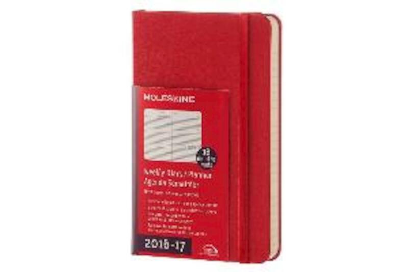 Moleskine 18 month planner - weekly horizontal - pocket - scarlet red - hard cover - (ISBN 8051272893410)