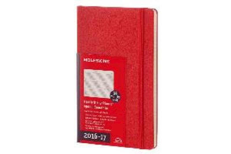 Moleskine 18 month planner - weekly horizontal - large - scarlet red - hard cover - (ISBN 8051272893427)