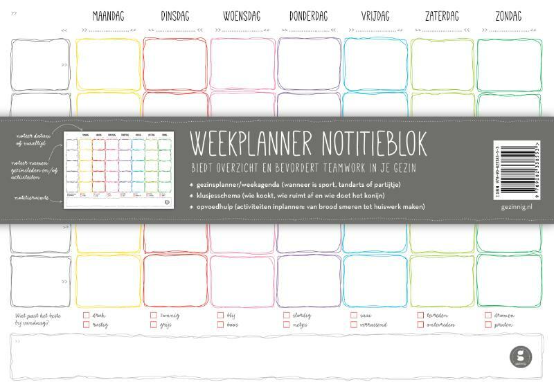 Weekplanner notitieblok - Rianne van Essen (ISBN 9789082338553)