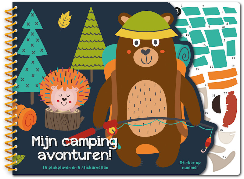 Stickeren op nummer - Mijn campingavonturen - (ISBN 9789464322866)