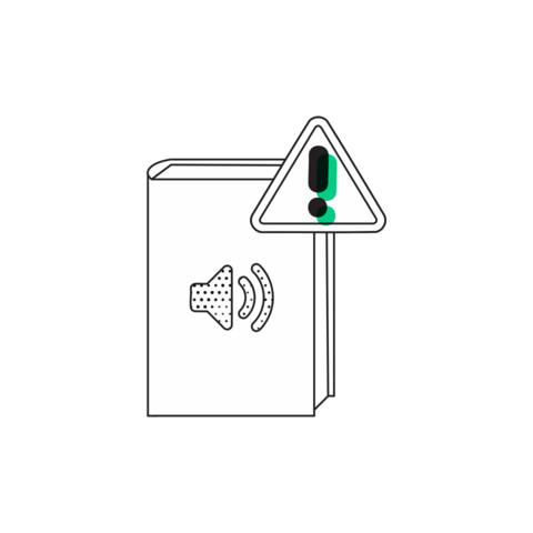 Boeken met defecte geluiden