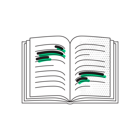 Onderstreepte boeken